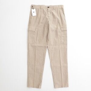PT Torino Mens Cargo Pants Beige Worn Out The Rebel Cotton Linen 48 IT (32x30)
